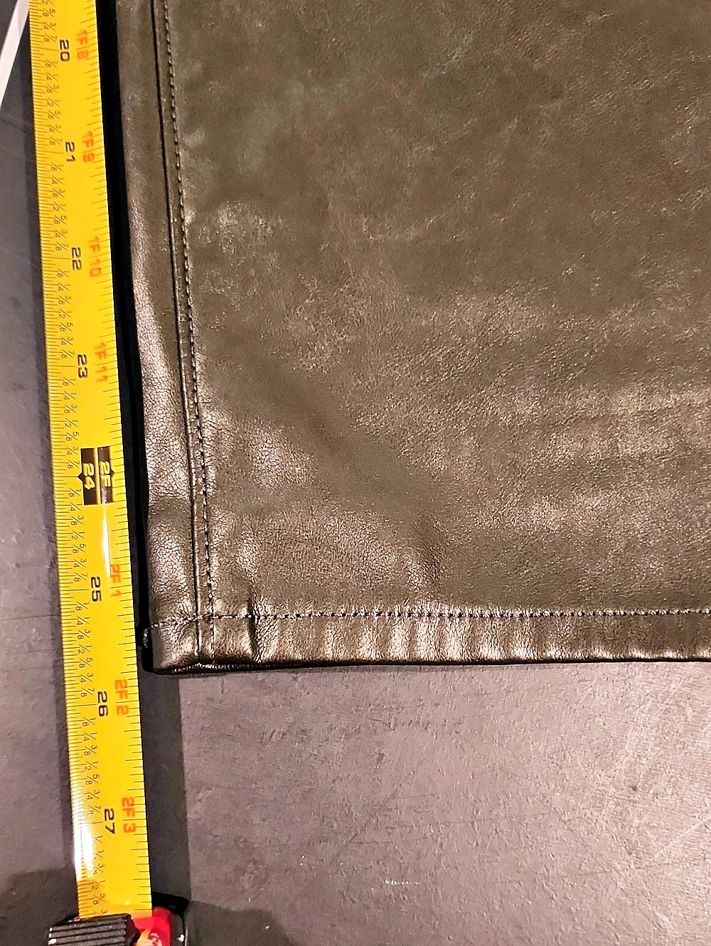 Gap Vintage Slim High Rise Leather  Jeans Green Waist 31 - Picture 5 of 11